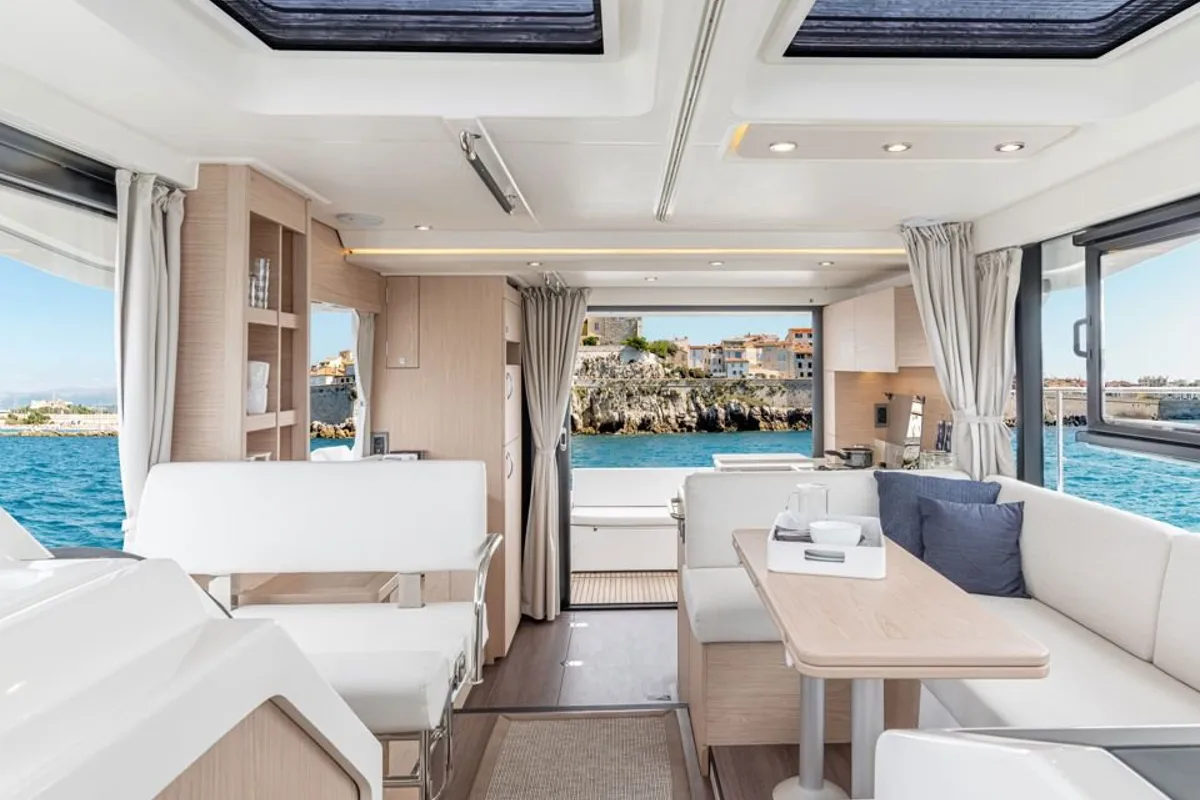 Eduard, a Beneteau Swift Trawler 41 Fly motor yacht at Punat, Croatia
