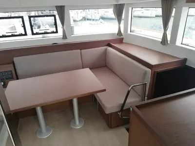 Salon of Adriana, a Lagoon 40 catamaran at Dubrovnik, Croatia