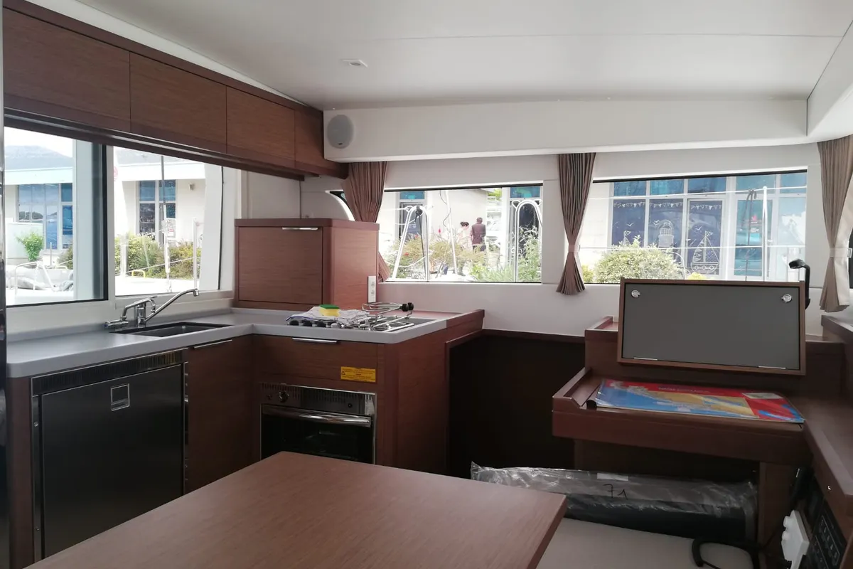 Galley of Adriana, a Lagoon 40 catamaran at Dubrovnik, Croatia