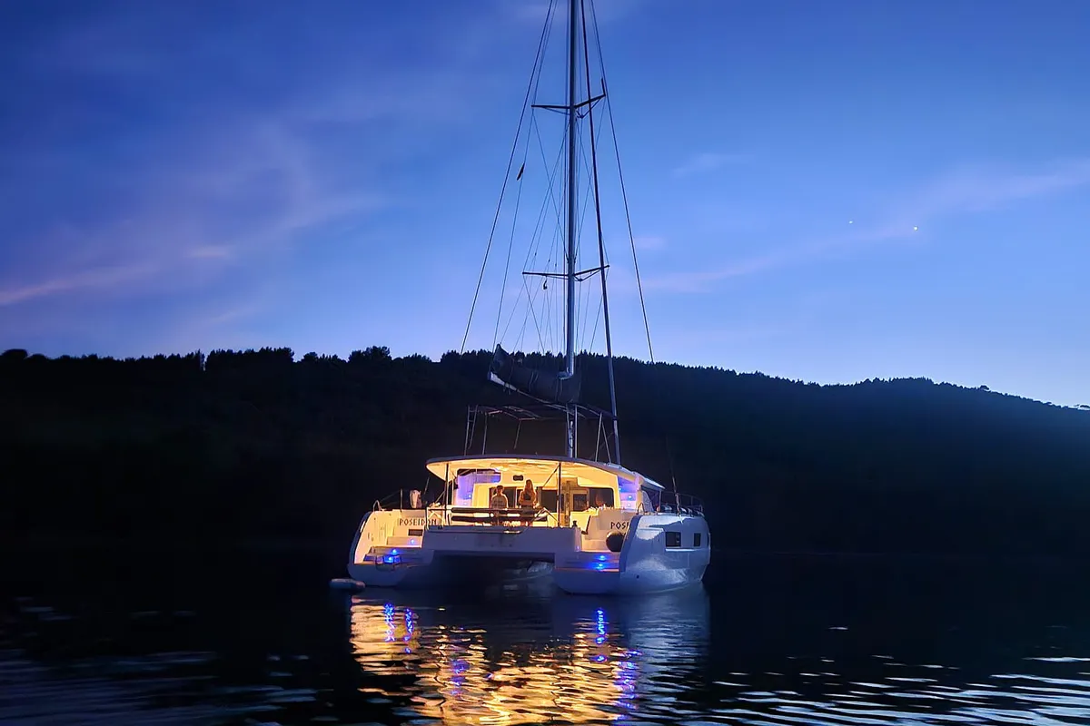 POSEIDON, a Lagoon 46 catamaran at Rogoznica, Croatia