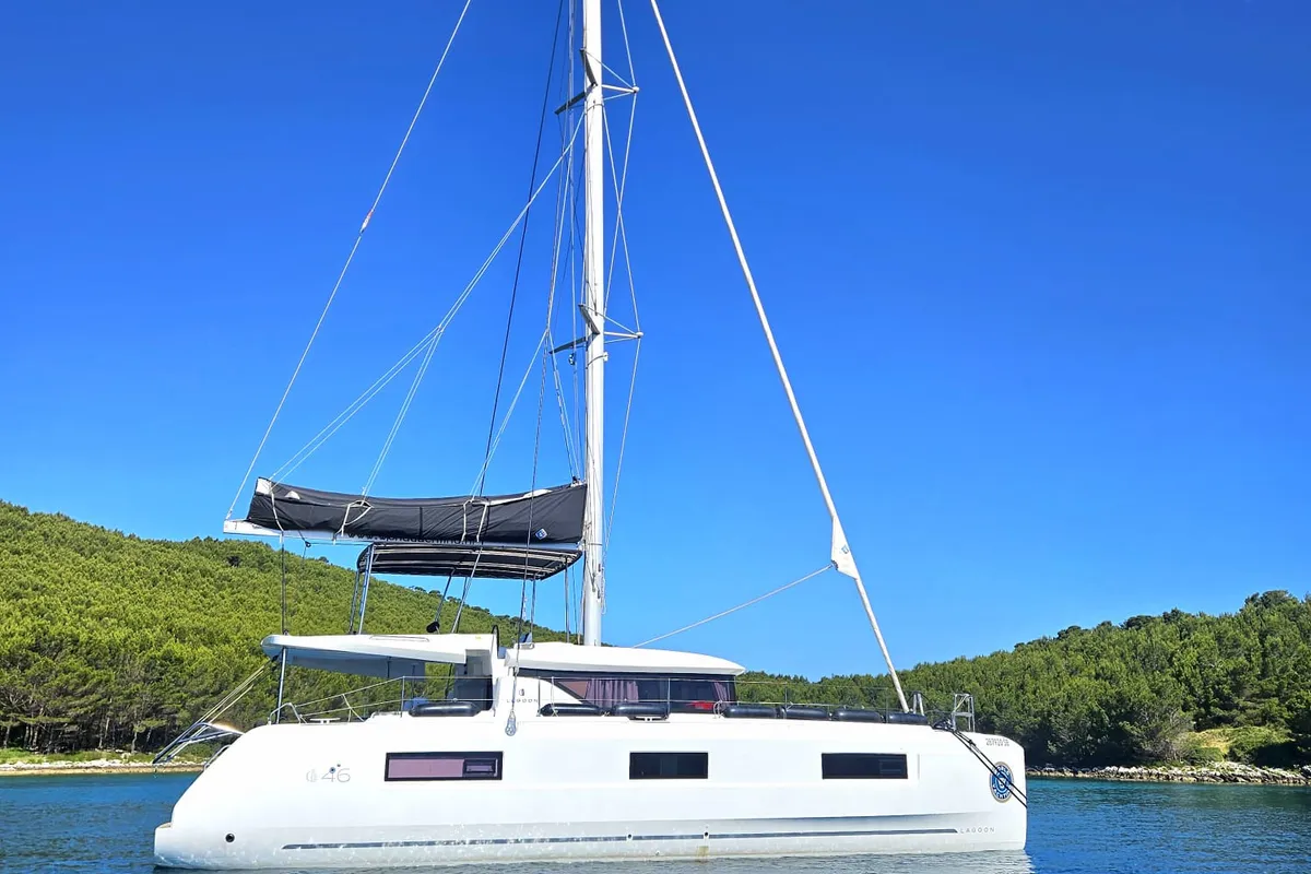 POSEIDON, a Lagoon 46 catamaran at Rogoznica, Croatia