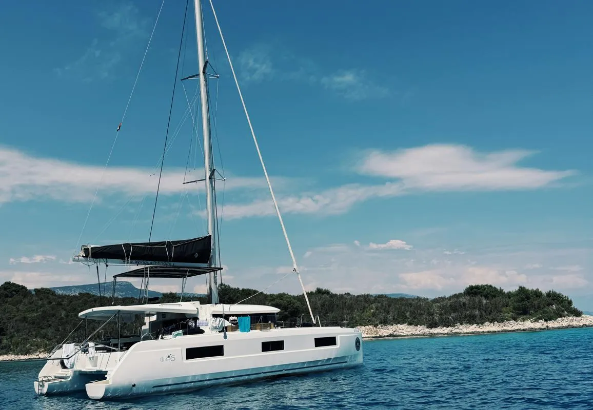 POSEIDON, a Lagoon 46 catamaran at Rogoznica, Croatia