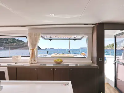 Galley of Mosè, a Bali 5.4 catamaran at Trapani, Italy