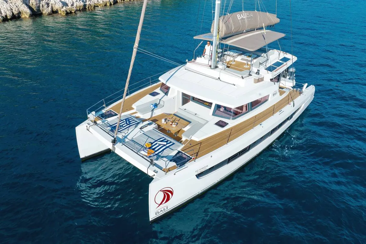 Mosè, a Bali 5.4 catamaran at Trapani, Italy