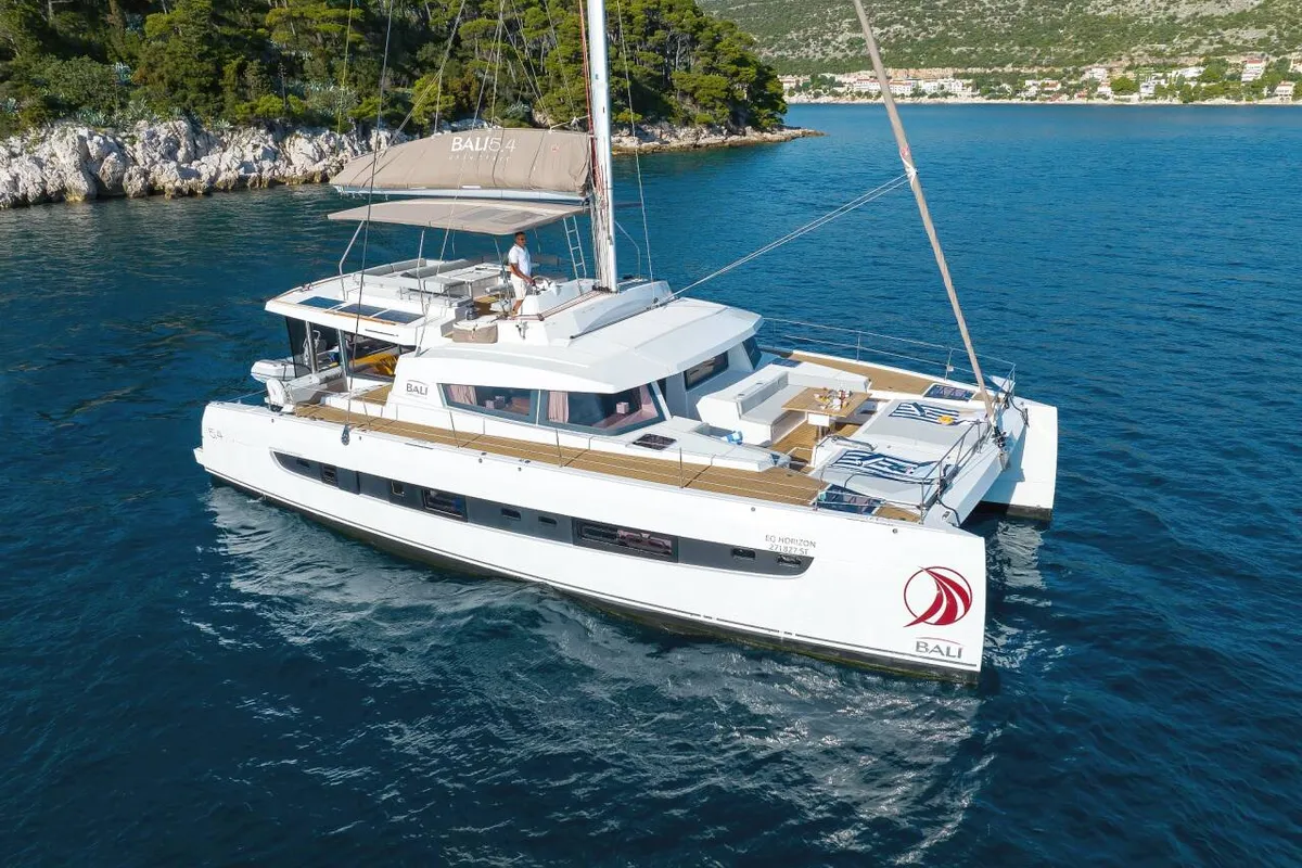 Mosè, a Bali 5.4 catamaran at Trapani, Italy