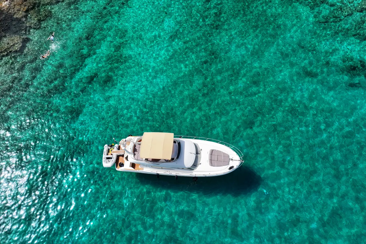 Exterior view of UNPLUGGED, a Prestige 46 Fly motor yacht at Split, Croatia