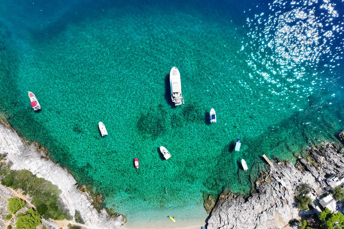 Exterior view of UNPLUGGED, a Prestige 46 Fly motor yacht at Split, Croatia