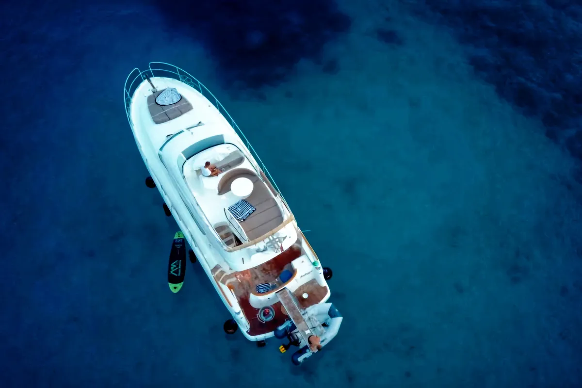 Exterior view of UNPLUGGED, a Prestige 46 Fly motor yacht at Split, Croatia