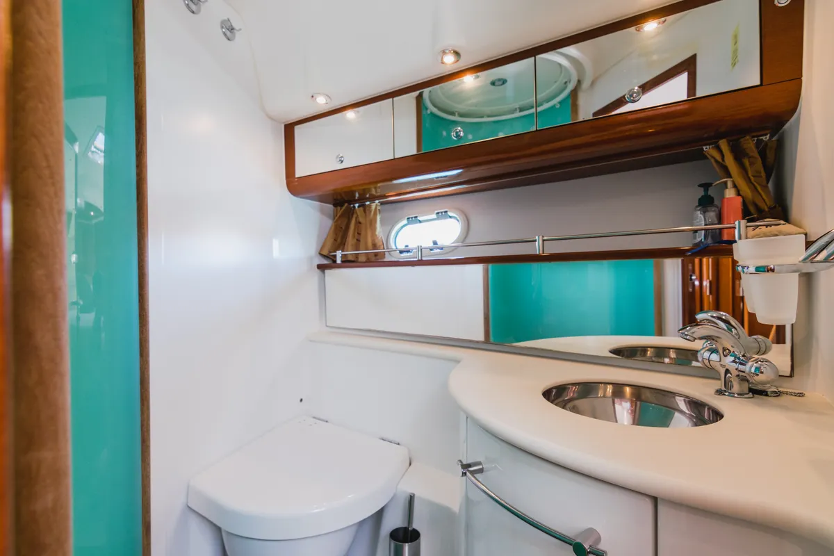 Head on UNPLUGGED, a Prestige 46 Fly motor yacht at Split, Croatia