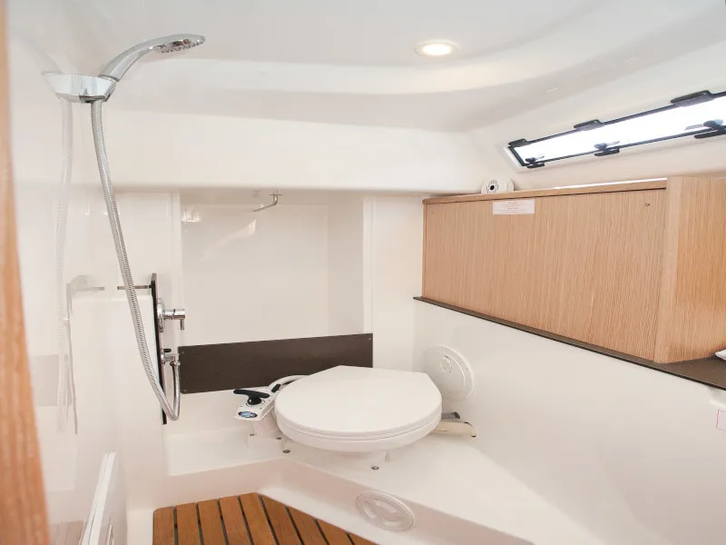 Head on Cookie, a Bavaria Cruiser 34 Style sailboat at Zadar, Croatia