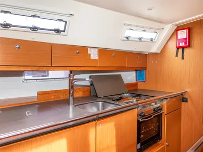 Cabin on Star Fabian, a Bavaria Cruiser 40 sailboat at Primošten, Croatia
