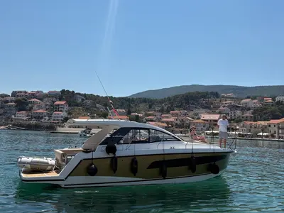 Felicita, a Sealine S335 motorboat at Grad Biograd na Moru, Croatia