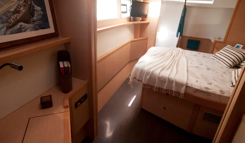 Cabin on Discovery I, a Lagoon 52F catamaran at Općina Marina, Croatia