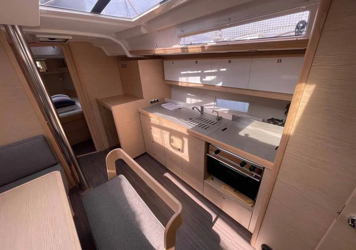 Galley of Karla, a Dufour 430 sailboat at Split, Croatia