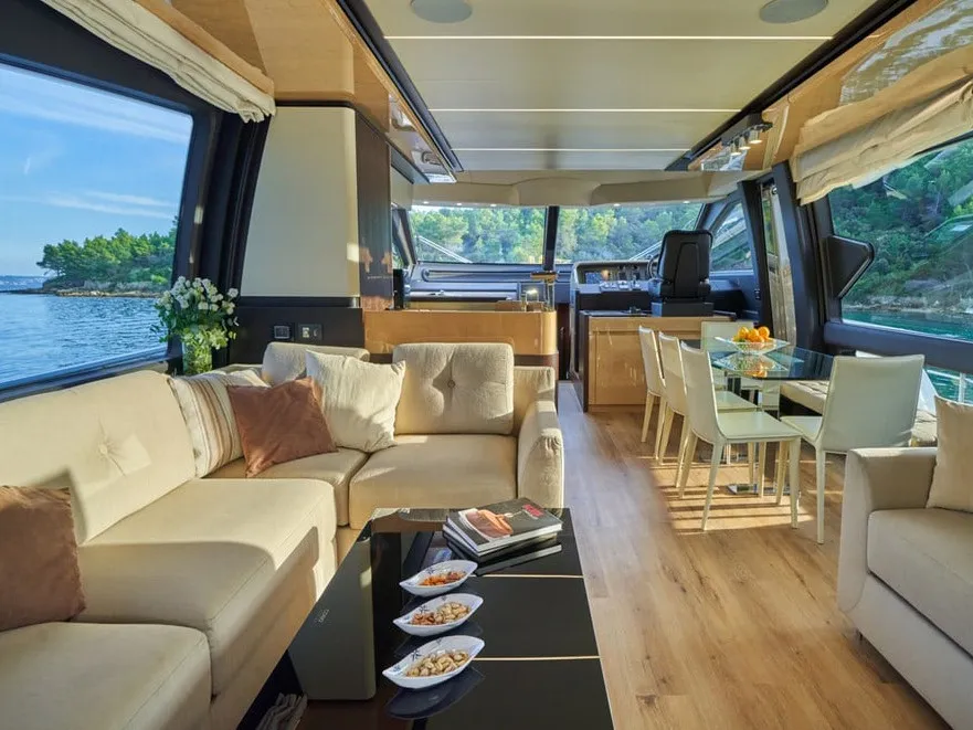 Exterior view of Relax of Croatia, a Azimut 72 Fly motor yacht at Općina Sukošan, Croatia