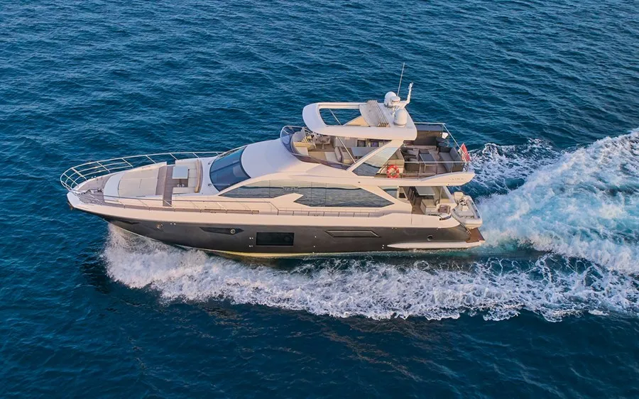 Cockpit of Relax of Croatia, a Azimut 72 Fly motor yacht at Općina Sukošan, Croatia