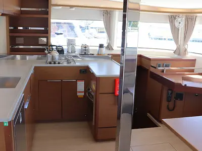 Galley of La Badine, a Lagoon 46 catamaran at Road Town, British Virgin Islands