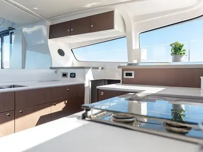 Galley of Kos 42.6, a Bali 4.2 catamaran at Sipias Municipal Unit, Greece