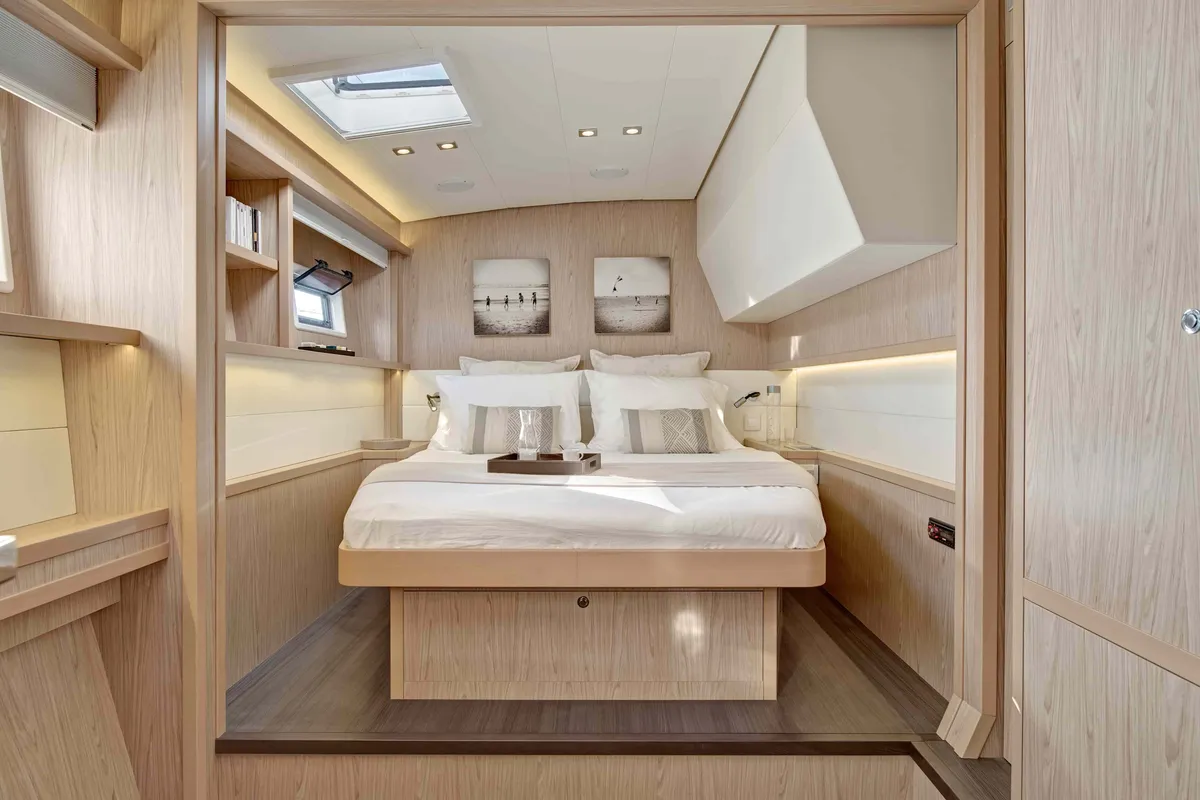 Cabin on Lagoon 52 F, a catamaran at Medulin, Croatia