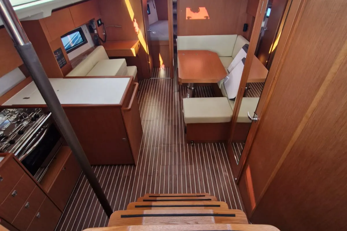 Salon of Williams, a Bavaria C38 sailboat at Grad Pula, Croatia