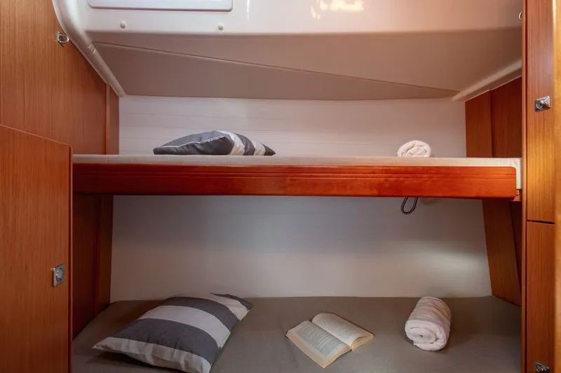Cabin on Lui, a Bavaria Cruiser 51 sailboat at Split, Croatia