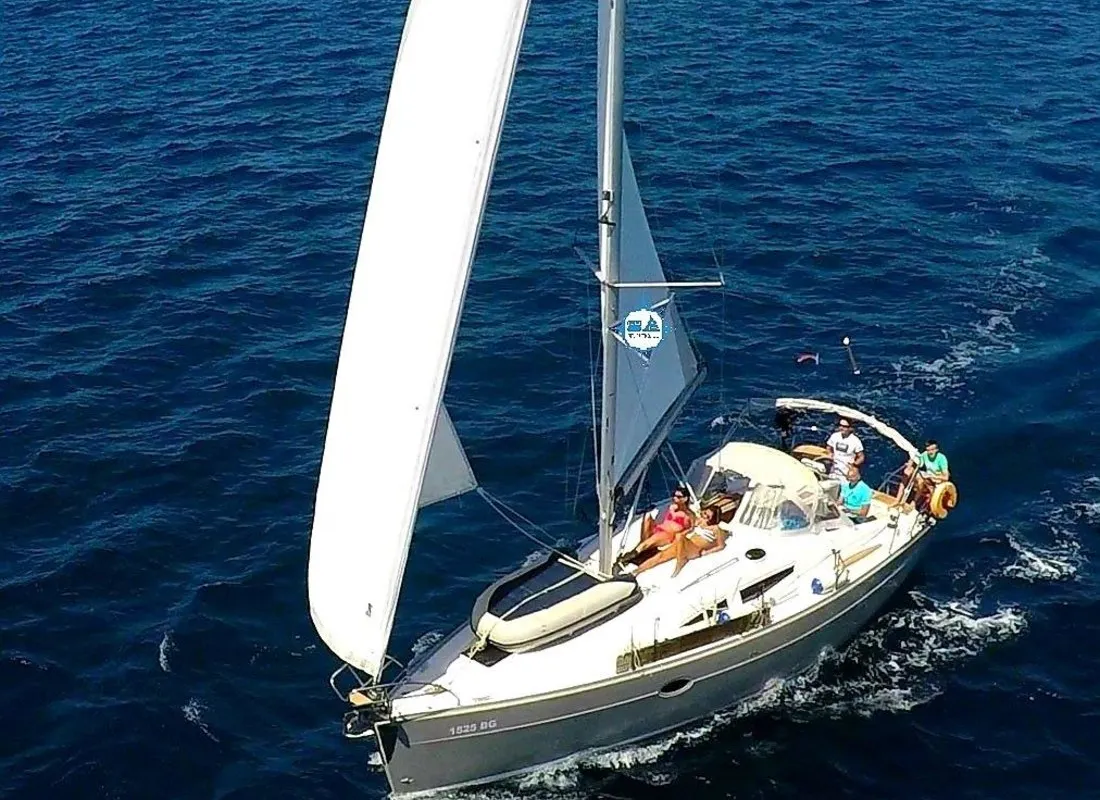Exterior view of Vita I, a Elan 344 Impression sailboat at Jezera, Croatia