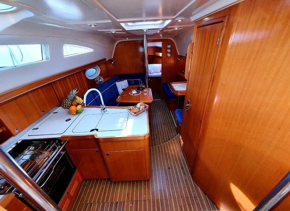 Galley of Vita I, a Elan 344 Impression sailboat at Jezera, Croatia