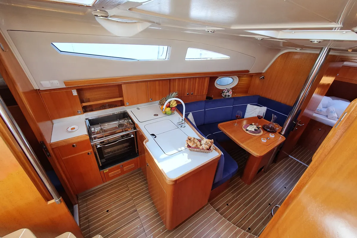Galley of Vita I, a Elan 344 Impression sailboat at Jezera, Croatia