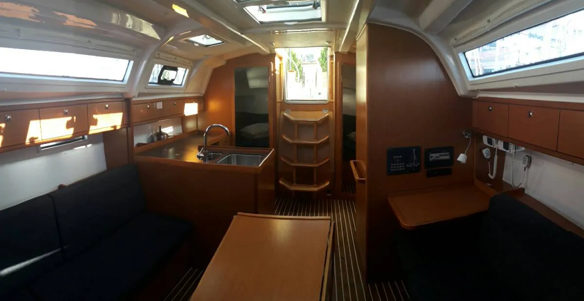Salon of John K, a Bavaria Cruiser 37 sailboat at Municipal Unit of Lefkada, Greece