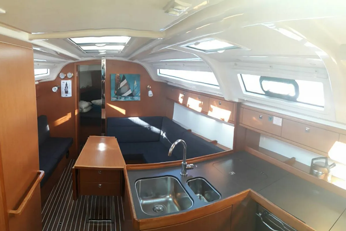 Galley of John K, a Bavaria Cruiser 37 sailboat at Municipal Unit of Lefkada, Greece