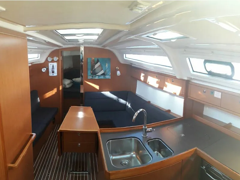 Salon of John K, a Bavaria Cruiser 37 sailboat at Municipal Unit of Lefkada, Greece