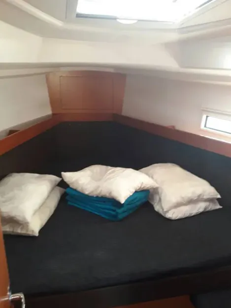 Cabin on John K, a Bavaria Cruiser 37 sailboat at Municipal Unit of Lefkada, Greece