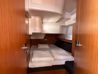Cabin on Zoilo, a Bavaria Cruiser 51 sailboat at Sukošan, Croatia