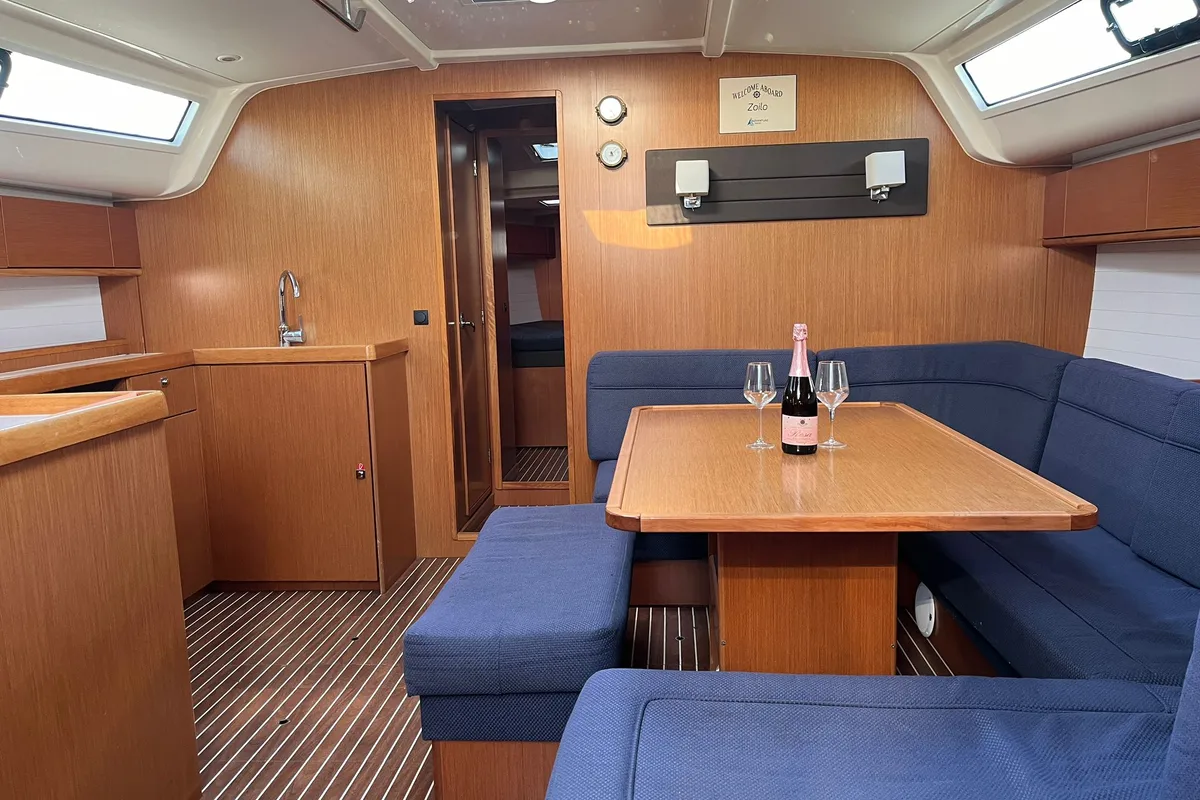 Salon of Zoilo, a Bavaria Cruiser 51 sailboat at Sukošan, Croatia