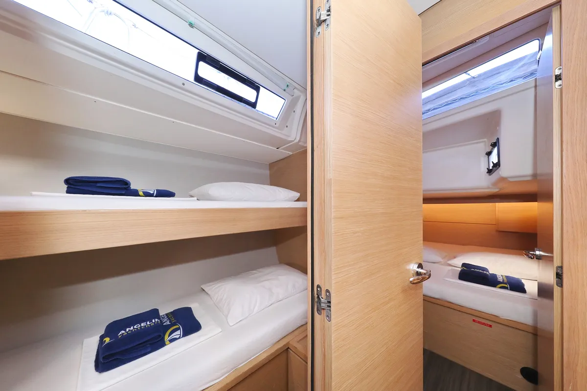 Cabin on Anthea, a Dufour 470 sailboat at Grad Trogir, Croatia