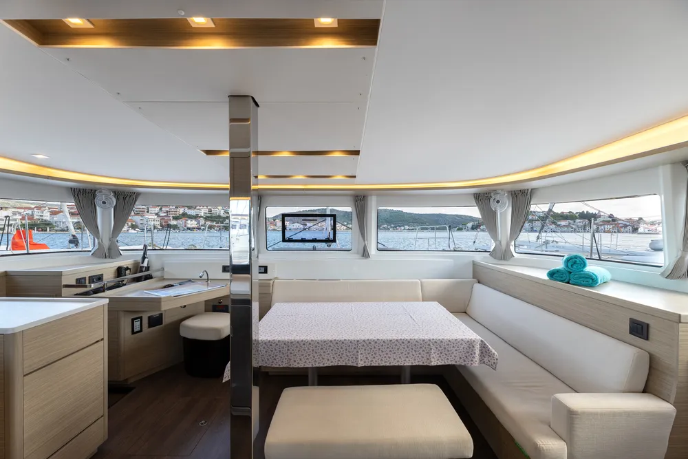 Salon of Cortes, a Lagoon 46 catamaran at Općina Rogoznica, Croatia