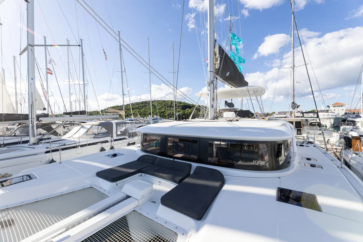Deck of Cortes, a Lagoon 46 catamaran at Općina Rogoznica, Croatia