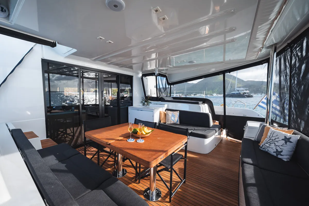Athena Blu, a Lagoon 51 catamaran at Municipal Unit of Palairos, Greece