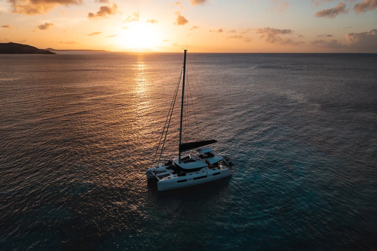 Athena Blu, a Lagoon 51 catamaran at Municipal Unit of Palairos, Greece