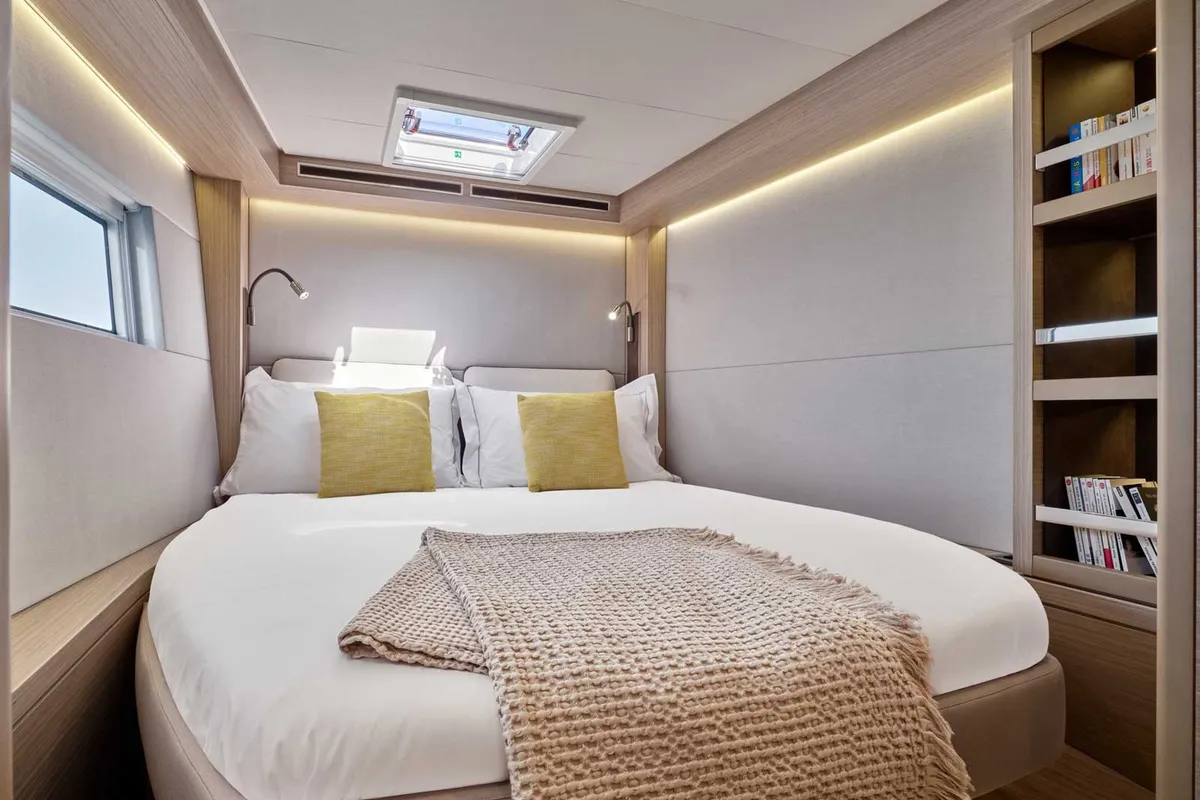 Cabin on Athena Blu, a Lagoon 51 catamaran at Municipal Unit of Palairos, Greece