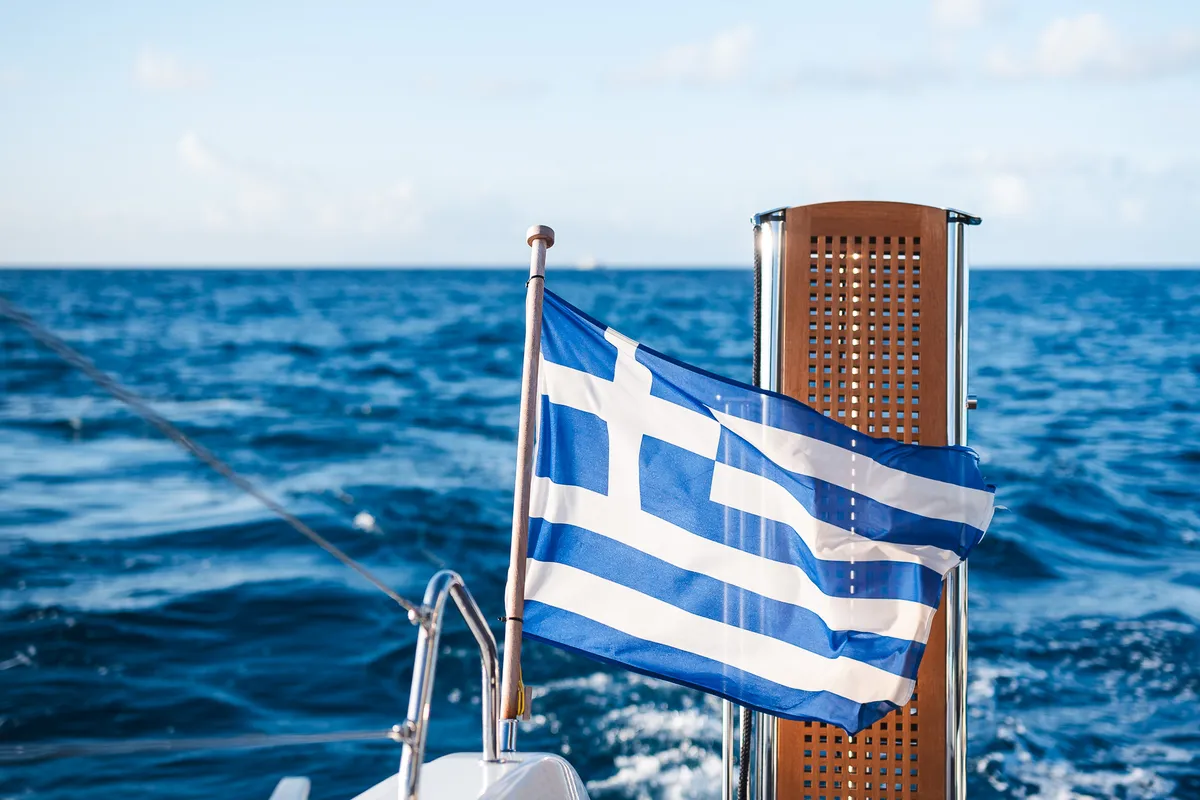 Athena Blu, a Lagoon 51 catamaran at Municipal Unit of Palairos, Greece