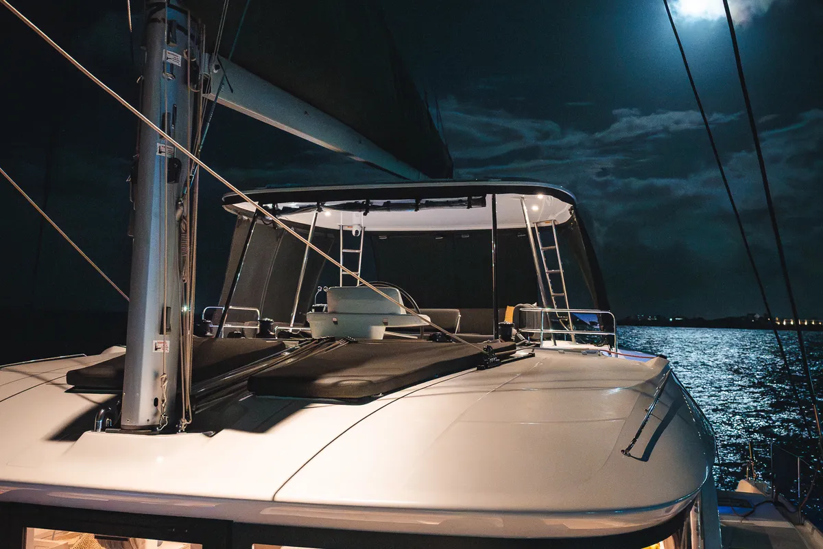 Athena Blu, a Lagoon 51 catamaran at Municipal Unit of Palairos, Greece