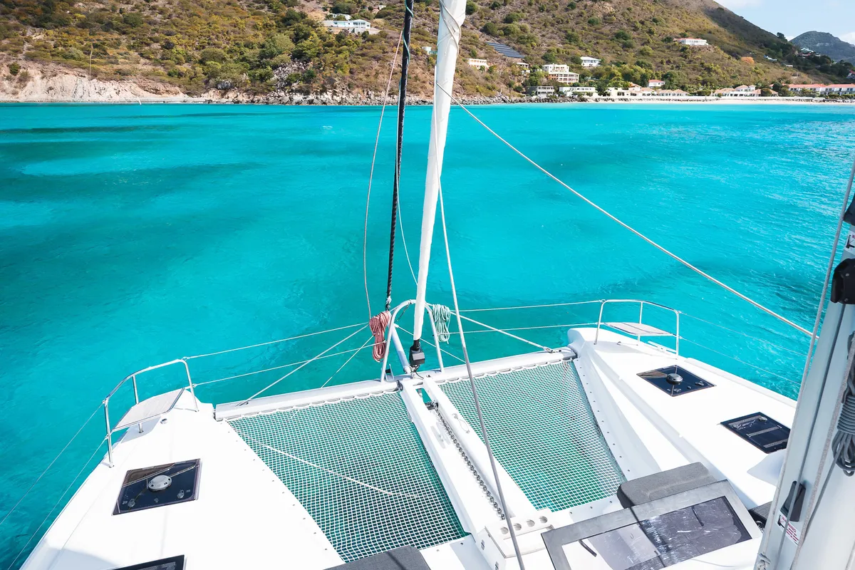 Athena Blu, a Lagoon 51 catamaran at Municipal Unit of Palairos, Greece