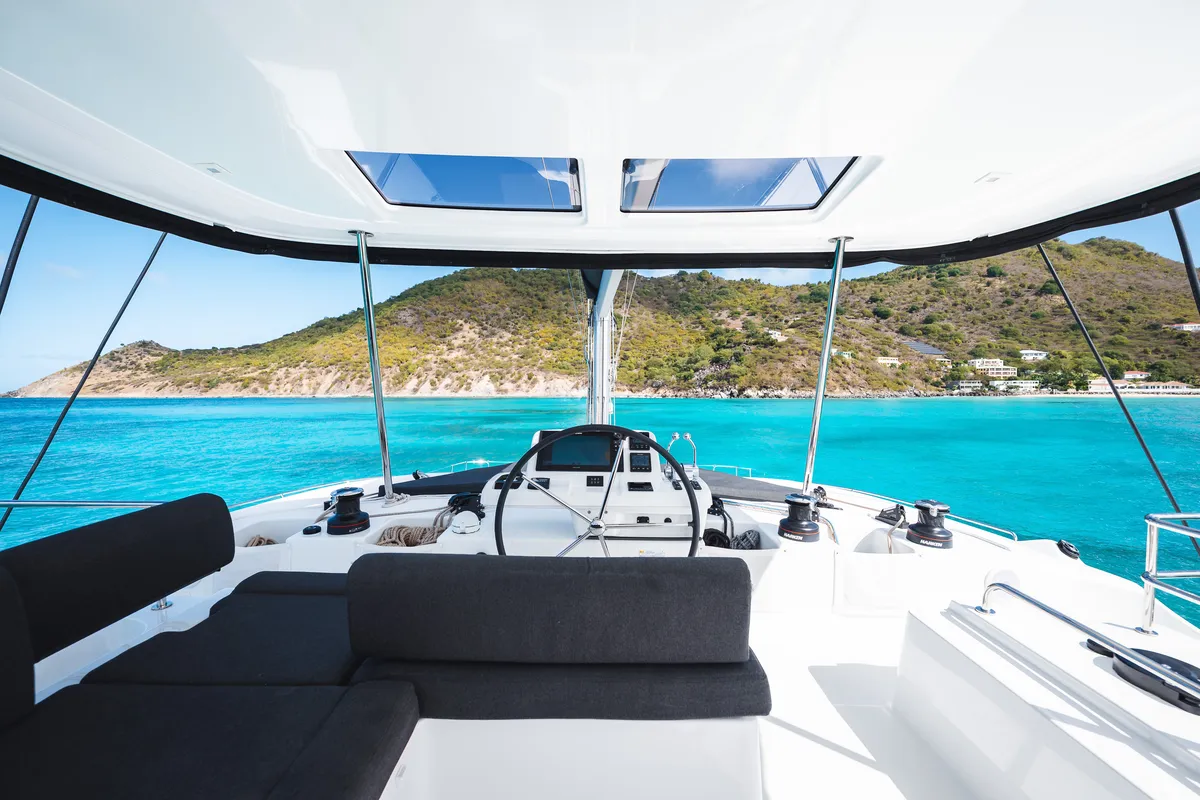 Athena Blu, a Lagoon 51 catamaran at Municipal Unit of Palairos, Greece