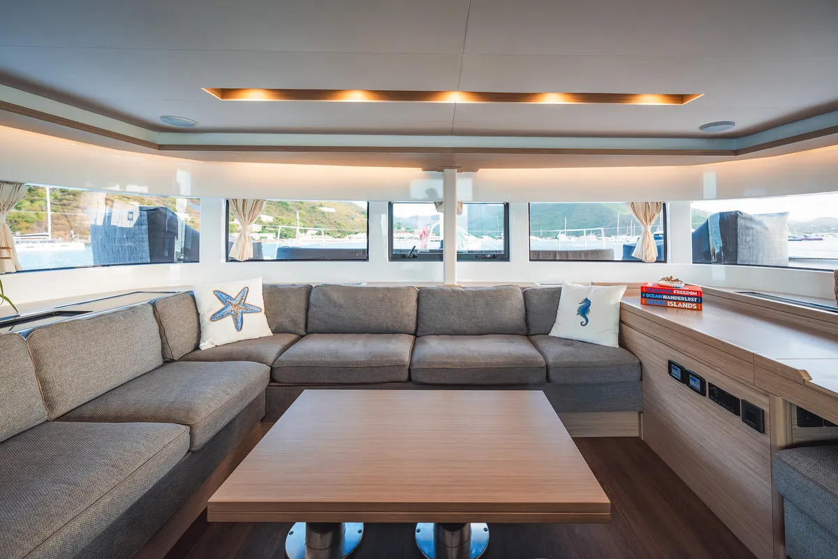 Athena Blu, a Lagoon 51 catamaran at Municipal Unit of Palairos, Greece