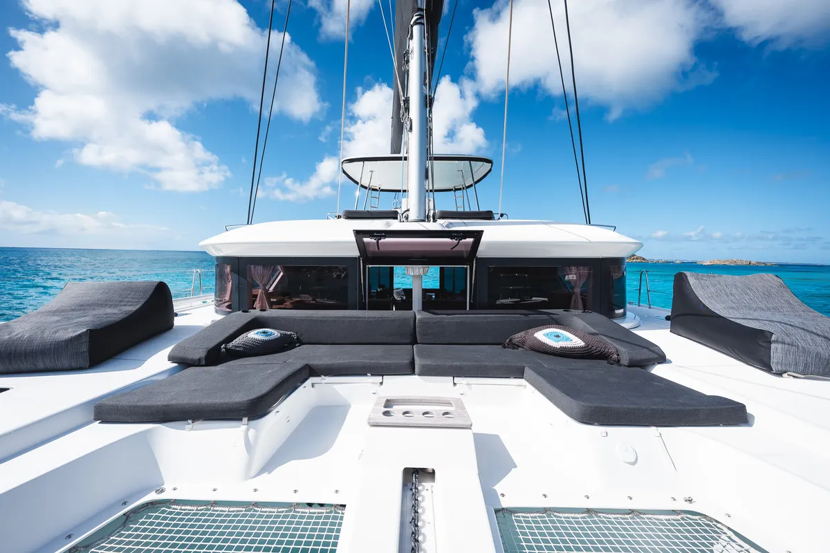 Athena Blu, a Lagoon 51 catamaran at Municipal Unit of Palairos, Greece