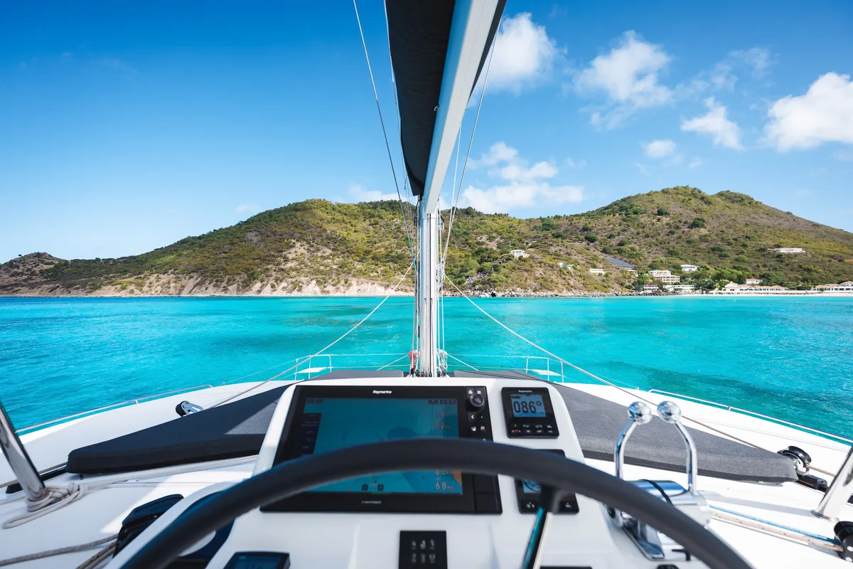 Athena Blu, a Lagoon 51 catamaran at Municipal Unit of Palairos, Greece