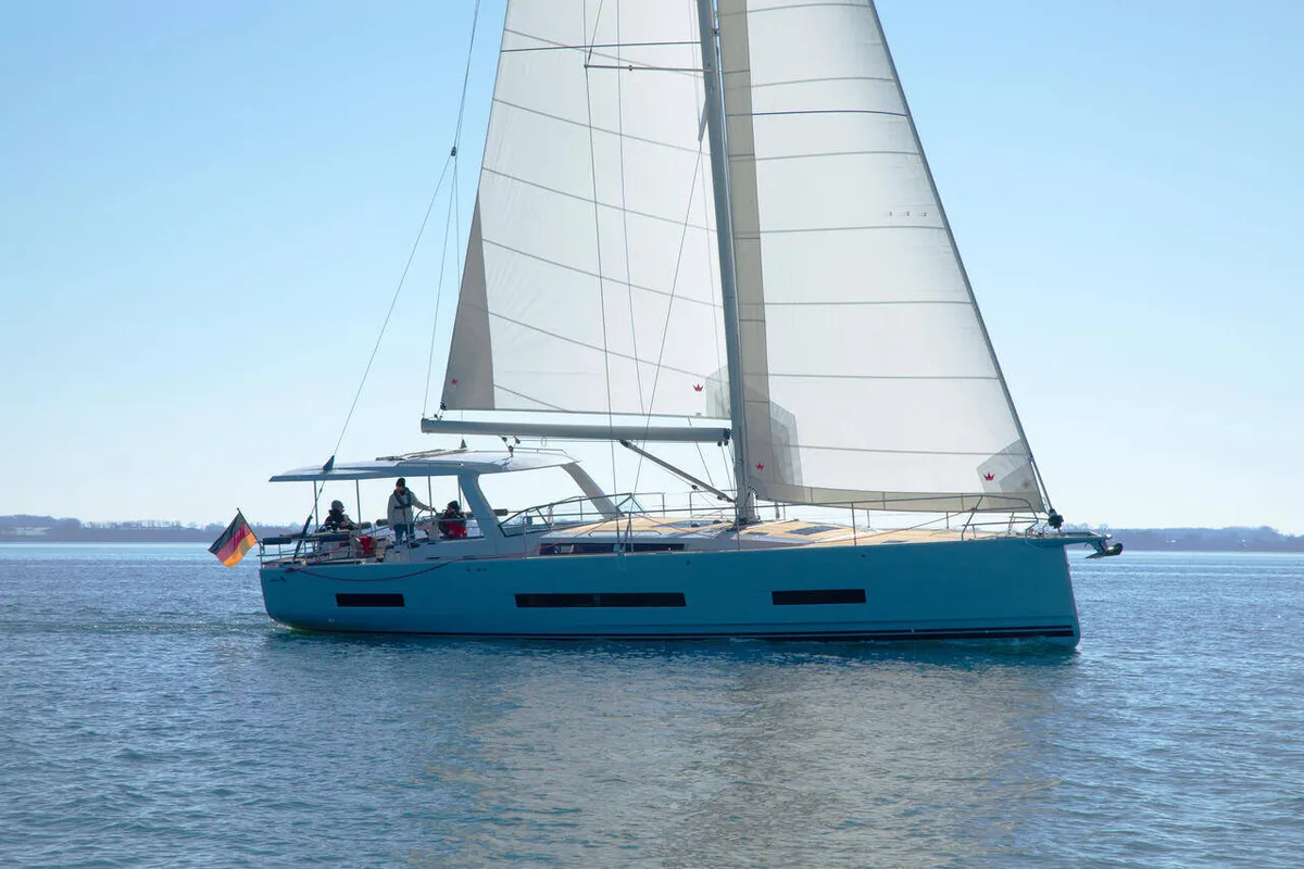 Exterior view of Art H, a Hanse 590 sailboat at Pirovac, Croatia