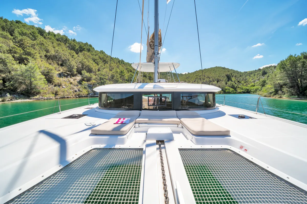 White Pearl, a Lagoon 46 catamaran at Skradin, Croatia