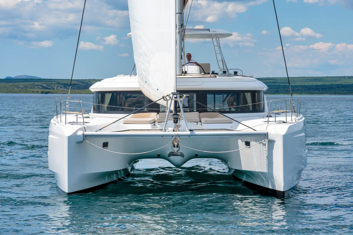 White Pearl, a Lagoon 46 catamaran at Skradin, Croatia